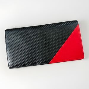 Vintage Red Leather Wallet Women’s Two Tone